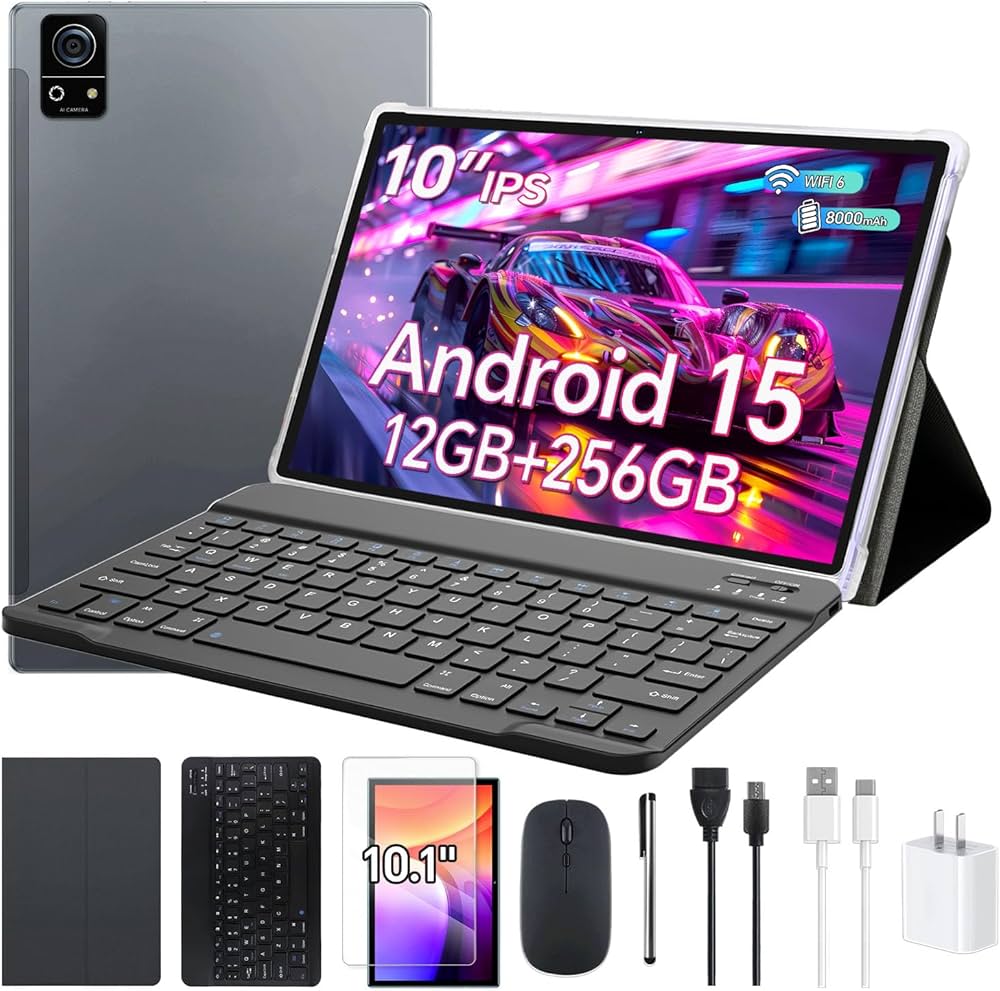 新品未開封 10インチ Android 15タブレットフルセット12GB RAM Amazon.co.jp: 【Android 15 タブレット 10インチ Wi-fiモデル